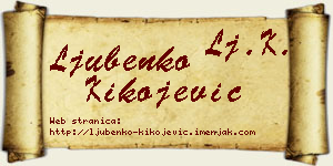 Ljubenko Kikojević vizit kartica
